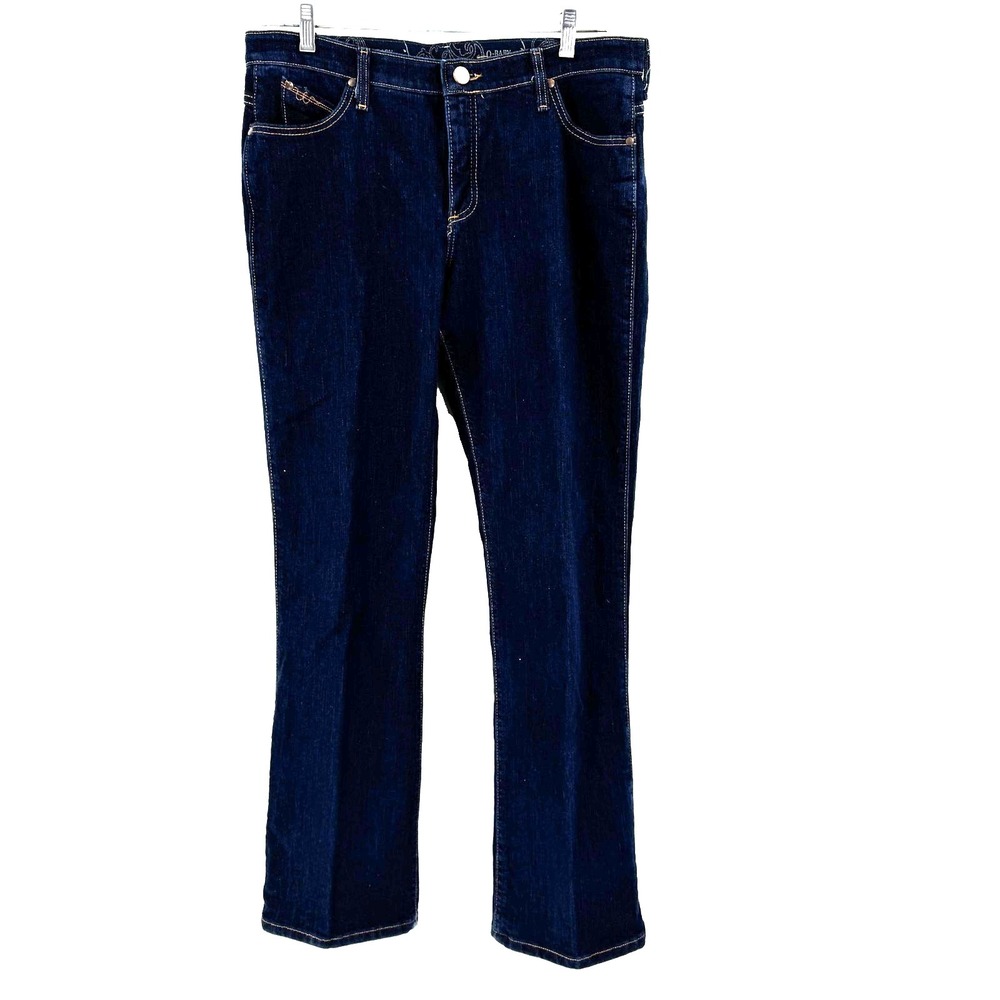 Wrangler Ultimate Riding Bootcut Jeans Q-Baby Womens 13/14 x34 Dark Wash Cowgirl